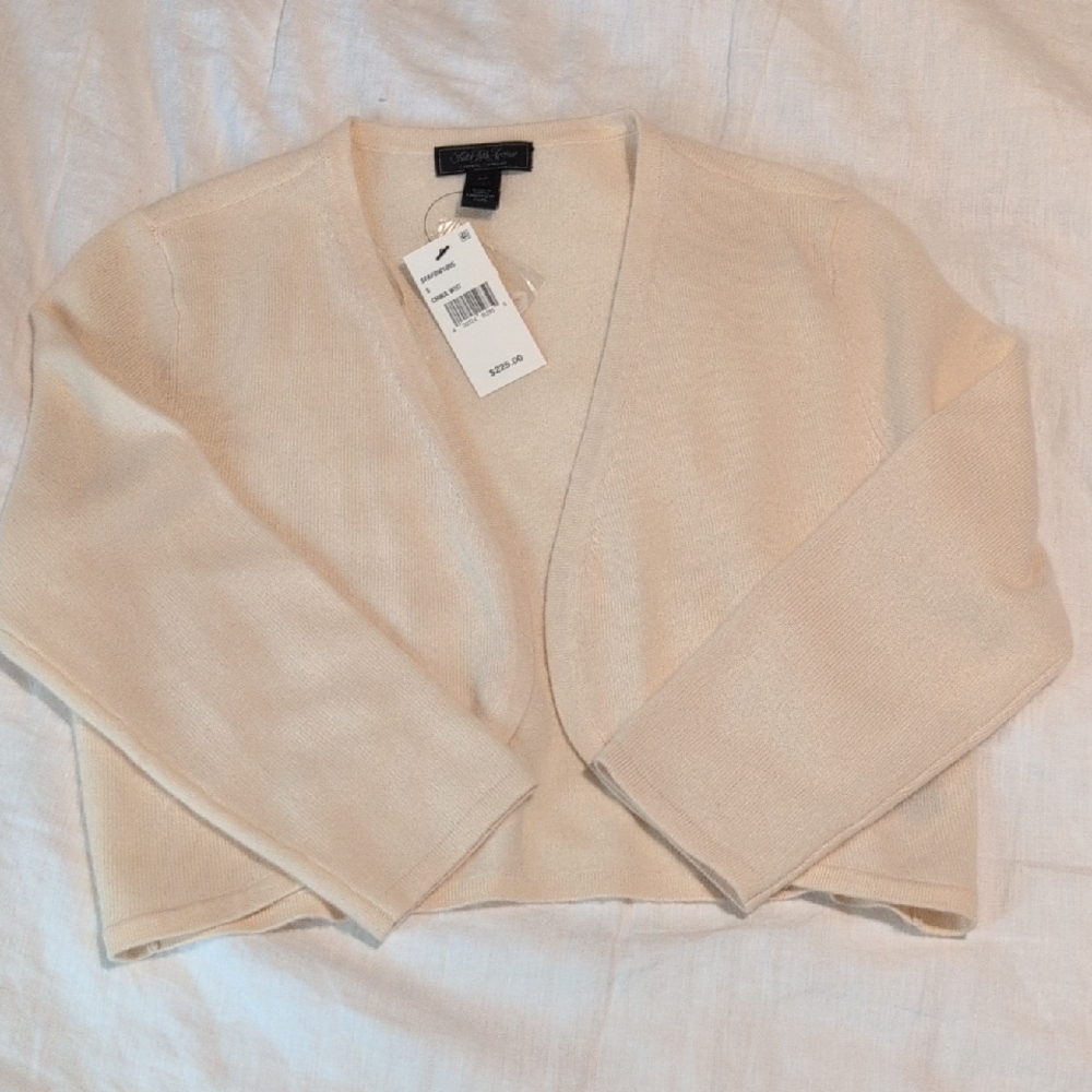 Saks Fifth Avenue Cream Women's Cardigan